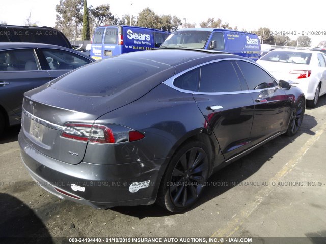 5YJSA1E24GF129909 - 2016 TESLA MODEL S BLACK photo 4