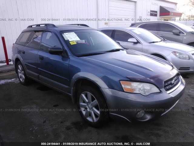 4S4BP61C867353291 - 2006 SUBARU LEGACY OUTBACK 2.5I BLUE photo 1