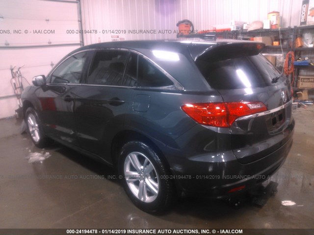 5J8TB4H37DL010298 - 2013 ACURA RDX GRAY photo 3