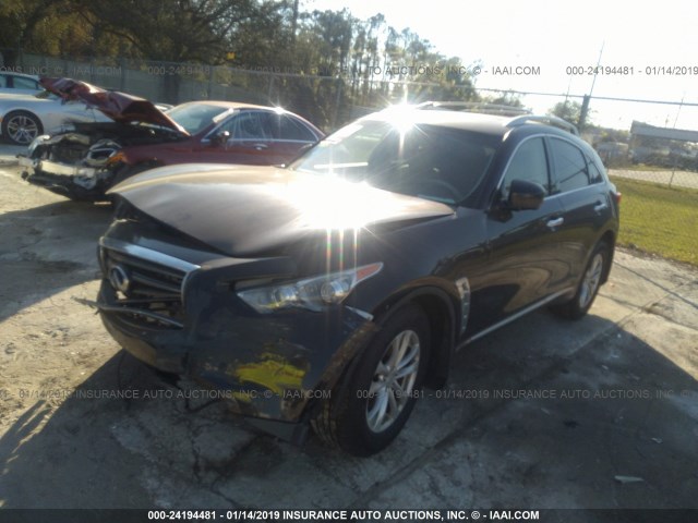 JN8CS1MW3DM172845 - 2013 INFINITI FX37 BLACK photo 2