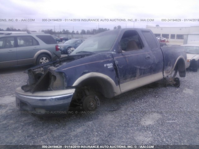 2FTRX08L1YCA39217 - 2000 FORD F150 BLACK photo 2