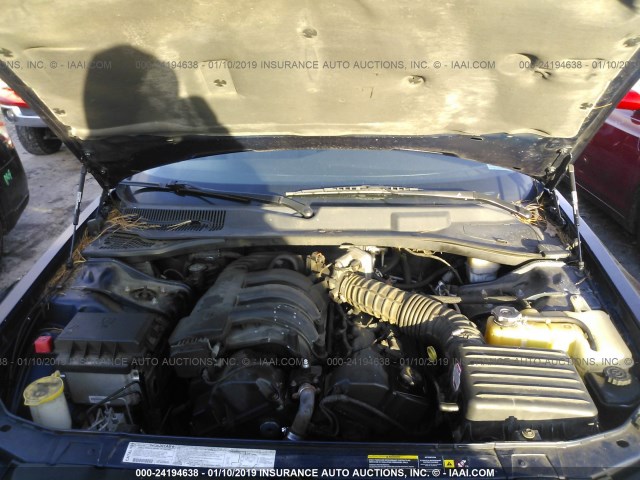 2D4FV48T95H515425 - 2005 DODGE MAGNUM SE BLUE photo 10