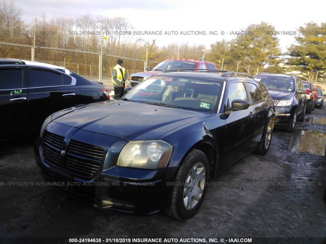 2D4FV48T95H515425 - 2005 DODGE MAGNUM SE BLUE photo 2