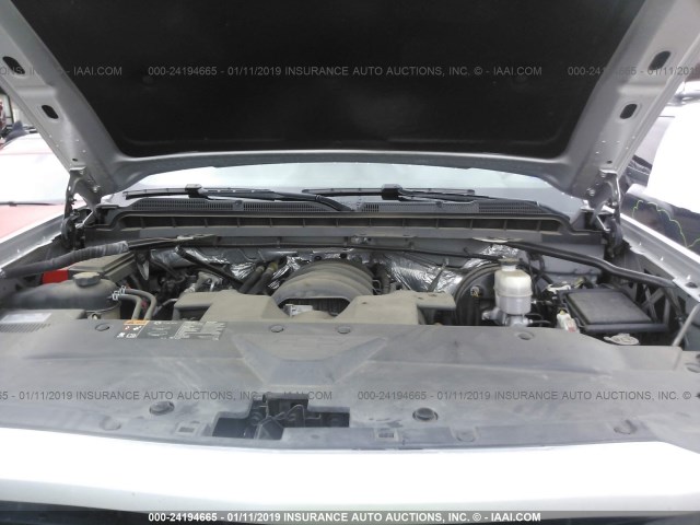 3GCUKREC6GG356025 - 2016 CHEVROLET SILVERADO K1500 LT SILVER photo 10