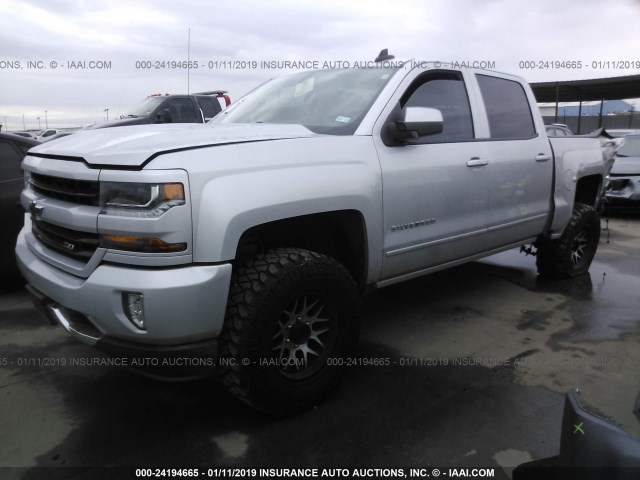 3GCUKREC6GG356025 - 2016 CHEVROLET SILVERADO K1500 LT SILVER photo 2