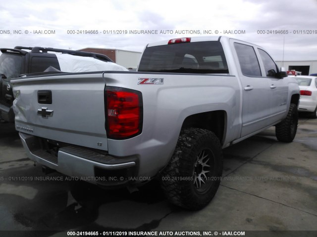 3GCUKREC6GG356025 - 2016 CHEVROLET SILVERADO K1500 LT SILVER photo 4