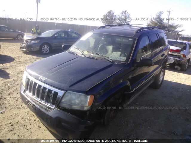 1J8GW68J94C299014 - 2004 JEEP GRAND CHEROKEE OVERLAND BLUE photo 2