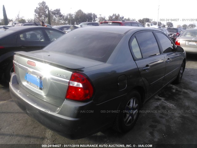 1G1ZT52835F315998 - 2005 CHEVROLET MALIBU LS ნაცრისფერი ფოტო 4