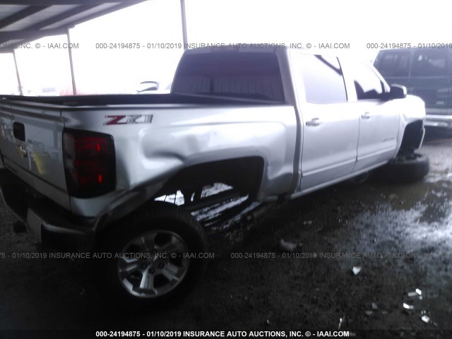 3GCUKREC1JG554972 - 2018 CHEVROLET SILVERADO K1500 LT SILVER photo 4