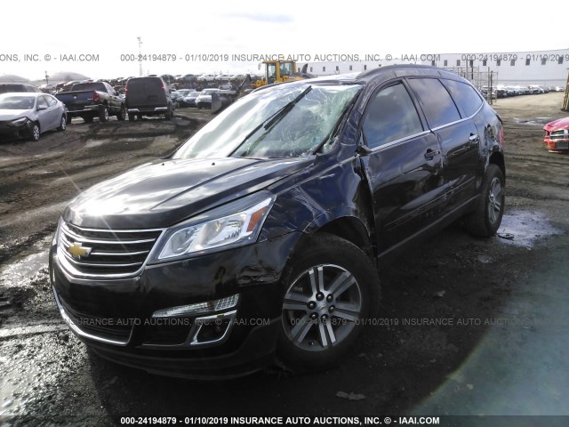 1GNKVGKD8HJ264289 - 2017 CHEVROLET TRAVERSE LT BLACK photo 2