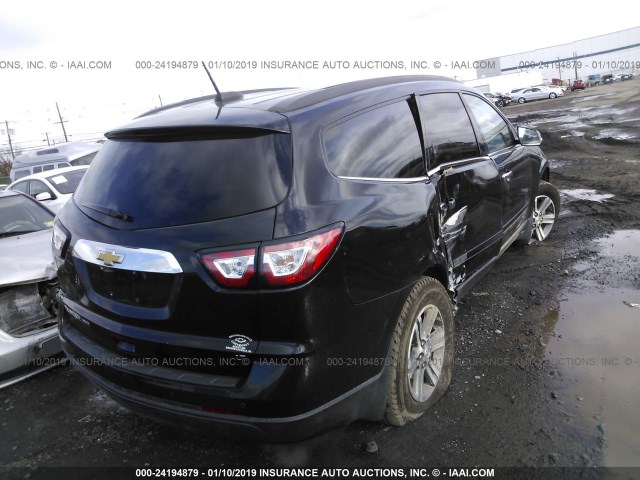 1GNKVGKD8HJ264289 - 2017 CHEVROLET TRAVERSE LT BLACK photo 4