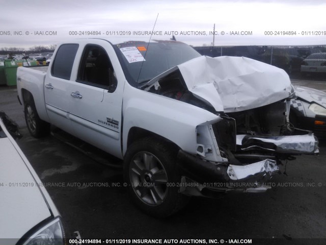 3GCPKSE79DG167209 - 2013 CHEVROLET SILVERADO K1500 LT WHITE photo 1