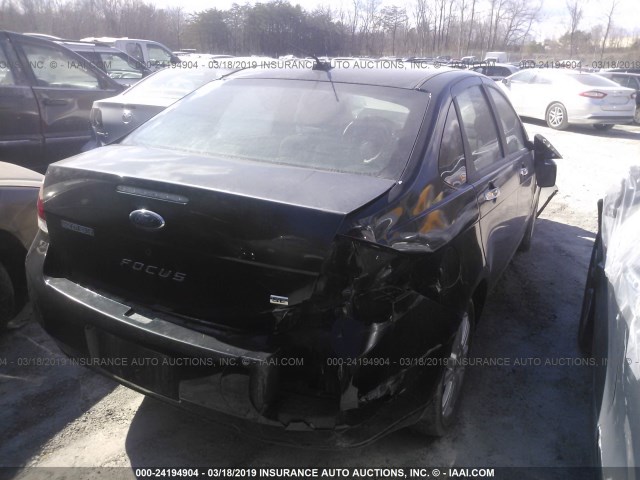 1FAHP35N38W222244 - 2008 FORD FOCUS SE/SEL/SES BLACK photo 4