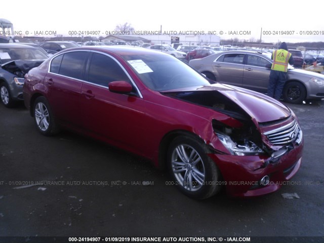 JN1CV6AR3DM352196 - 2013 INFINITI G37 RED photo 1