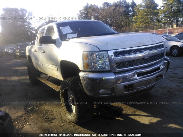 1GCPKSE7XCF164187 - 2012 CHEVROLET SILVERADO K1500 LT WHITE photo 1