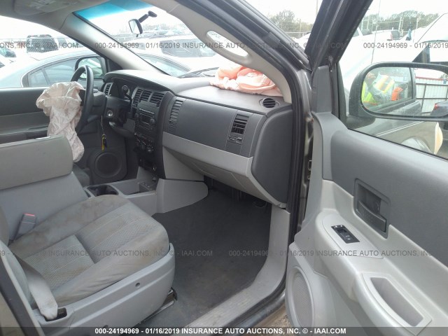 1D8HD38P37F501869 - 2007 DODGE DURANGO SXT GRAY photo 5