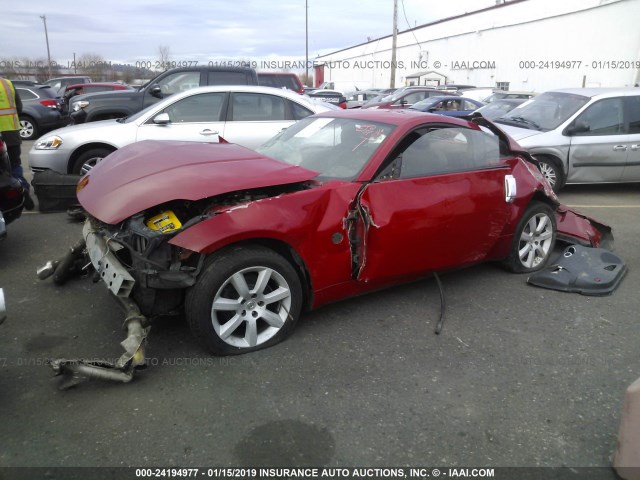 JN1AZ34D73T115239 - 2003 NISSAN 350Z COUPE RED photo 2