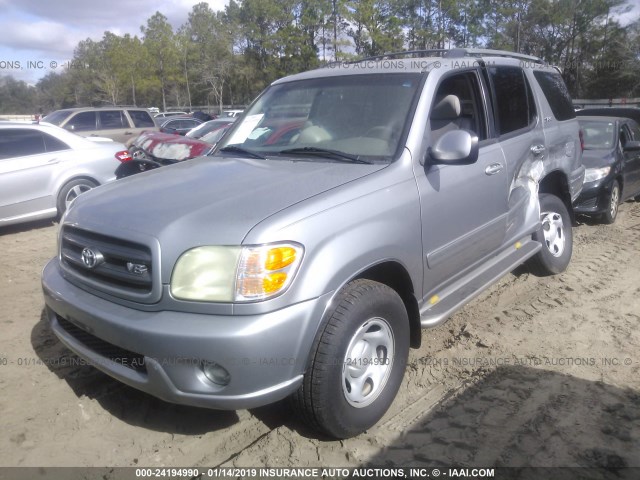 5TDZT34AX3S186828 - 2003 TOYOTA SEQUOIA SR5 SILVER photo 2