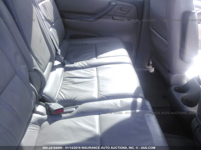 5TDZT34AX3S186828 - 2003 TOYOTA SEQUOIA SR5 SILVER photo 8