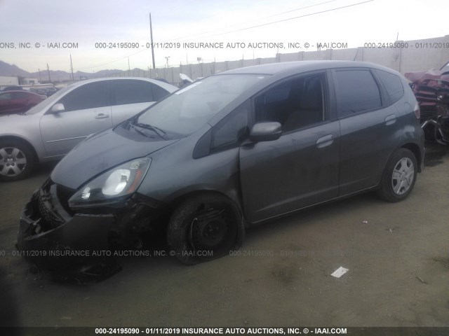 JHMGE8H34DC026570 - 2013 HONDA FIT GRAY photo 2