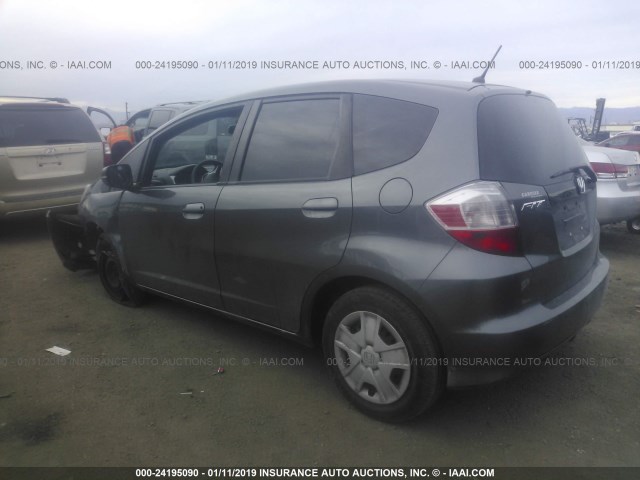 JHMGE8H34DC026570 - 2013 HONDA FIT GRAY photo 3