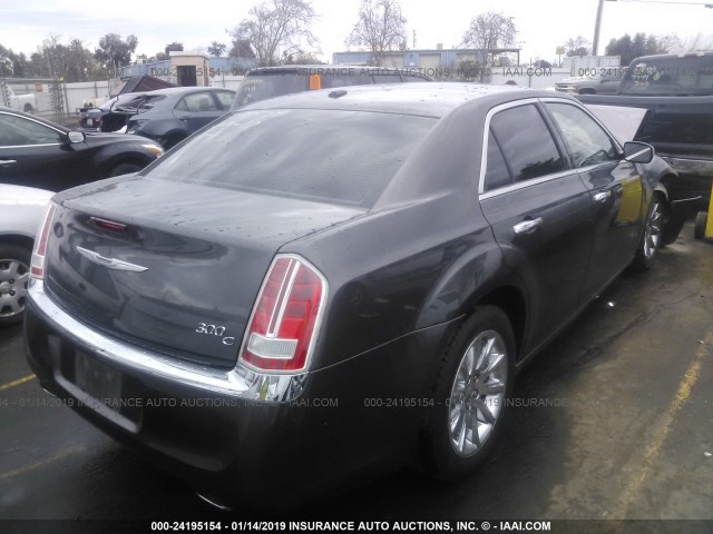 2C3CCAEG0DH620675 - 2013 CHRYSLER 300C GRAY photo 4