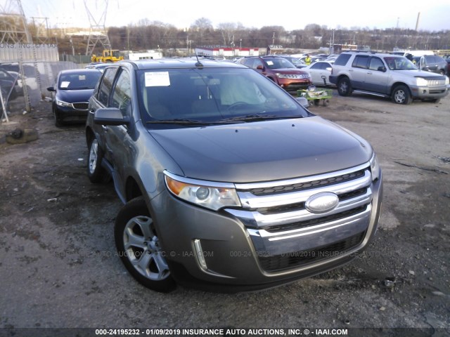 2FMDK3JC7DBE36141 - 2013 FORD EDGE SEL GRAY photo 1