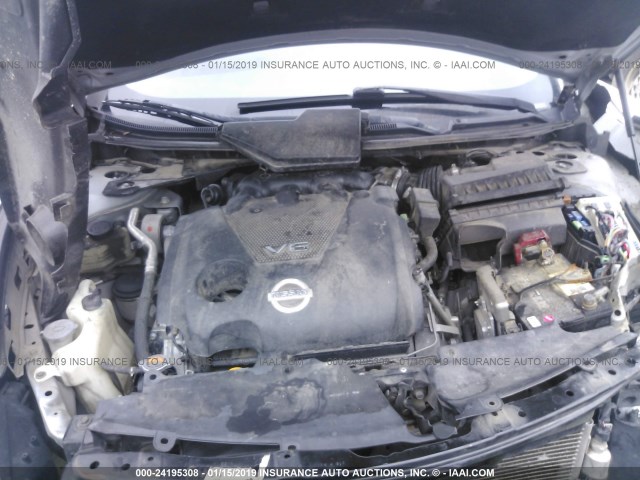 1N4AA5AP8BC834339 - 2011 NISSAN MAXIMA S/SV SILVER photo 10