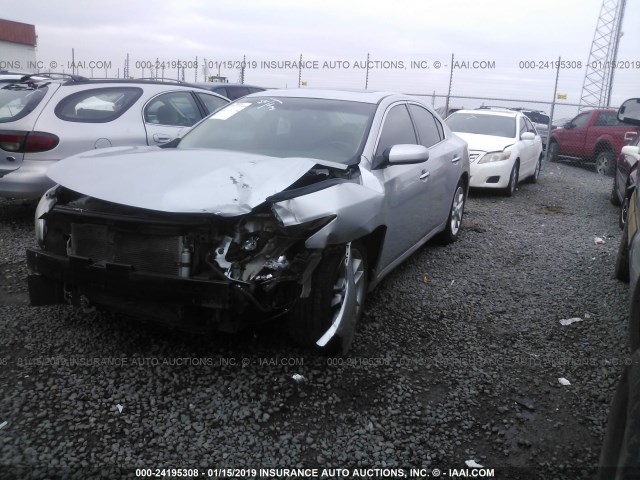 1N4AA5AP8BC834339 - 2011 NISSAN MAXIMA S/SV SILVER photo 2