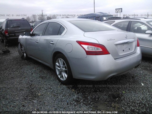 1N4AA5AP8BC834339 - 2011 NISSAN MAXIMA S/SV SILVER photo 3