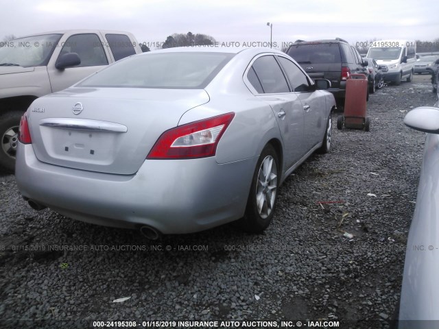 1N4AA5AP8BC834339 - 2011 NISSAN MAXIMA S/SV SILVER photo 4