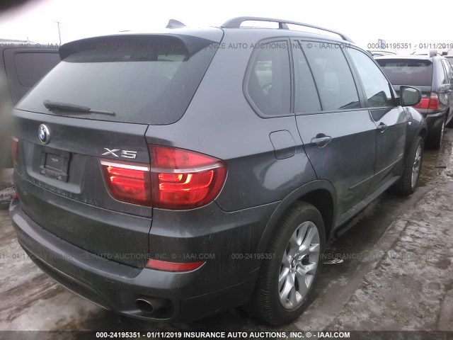 5UXZV4C57CL991383 - 2012 BMW X5 XDRIVE35I GRAY photo 4