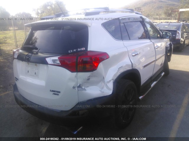 2T3DFREV4DW048465 - 2013 TOYOTA RAV4 LIMITED WHITE photo 4