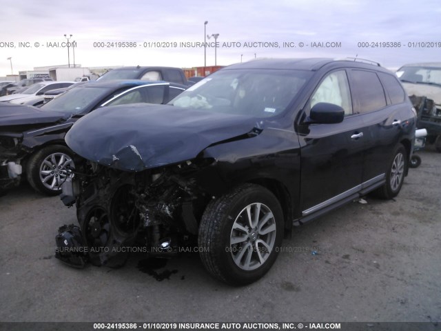 5N1AR2MN2FC712797 - 2015 NISSAN PATHFINDER S/SV/SL/PLATINUM BLACK photo 2
