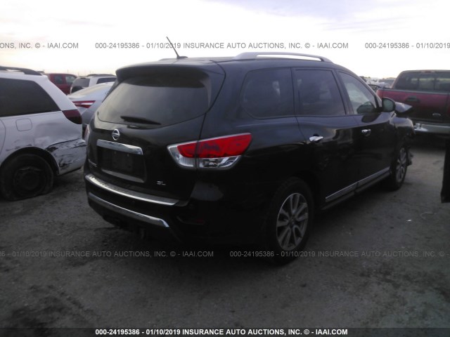 5N1AR2MN2FC712797 - 2015 NISSAN PATHFINDER S/SV/SL/PLATINUM BLACK photo 4