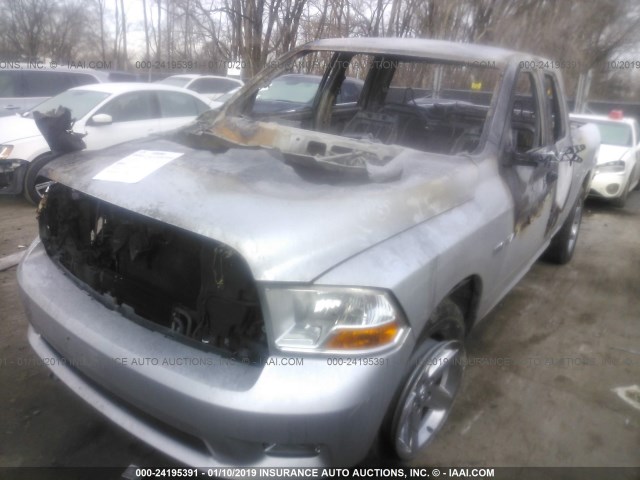 1C6RD7FT9CS299106 - 2012 DODGE RAM 1500 ST SILVER photo 2