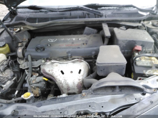 4T1BE46KX8U755294 - 2008 TOYOTA CAMRY CE/LE/XLE/SE GRAY photo 10