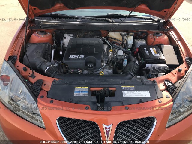 1G2ZH158264158978 - 2006 PONTIAC G6 GT ORANGE photo 10