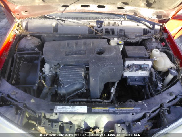1G8AM12F25Z102509 - 2005 SATURN ION LEVEL 2 RED photo 10