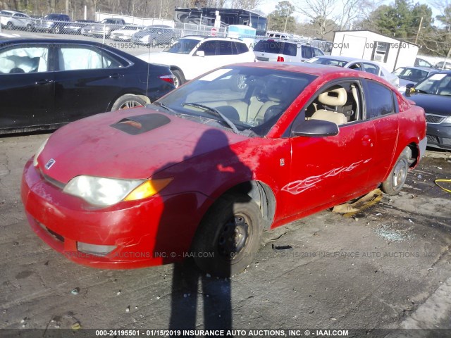 1G8AM12F25Z102509 - 2005 SATURN ION LEVEL 2 RED photo 2