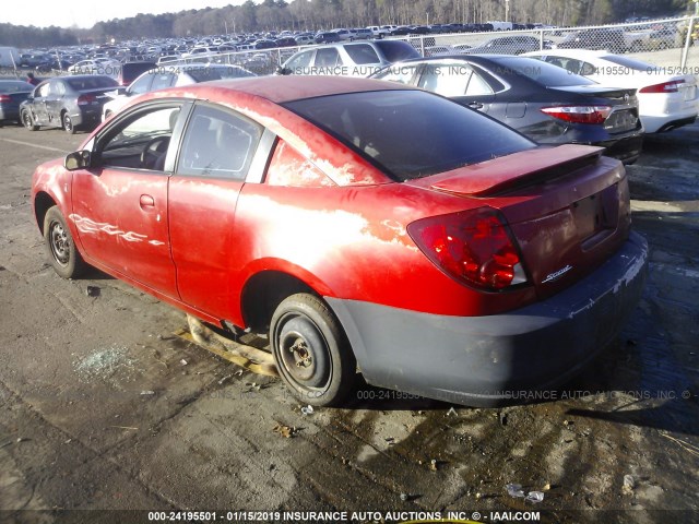 1G8AM12F25Z102509 - 2005 SATURN ION LEVEL 2 RED photo 3