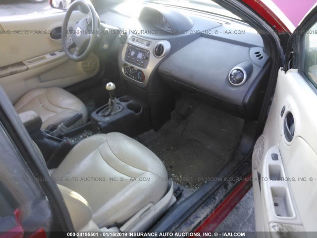 1G8AM12F25Z102509 - 2005 SATURN ION LEVEL 2 RED photo 5