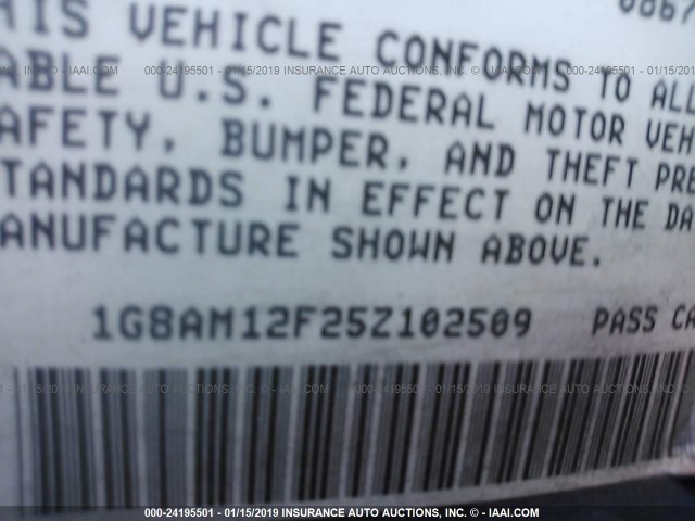 1G8AM12F25Z102509 - 2005 SATURN ION LEVEL 2 RED photo 9