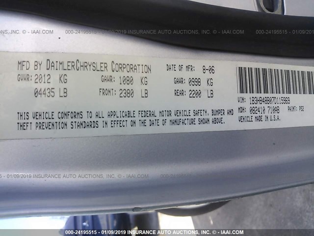 1B3HB48B07D115969 - 2007 DODGE CALIBER SXT SILVER photo 9