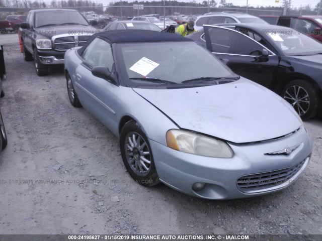 1C3EL65R62N153998 - 2002 CHRYSLER SEBRING LIMITED BLUE photo 1