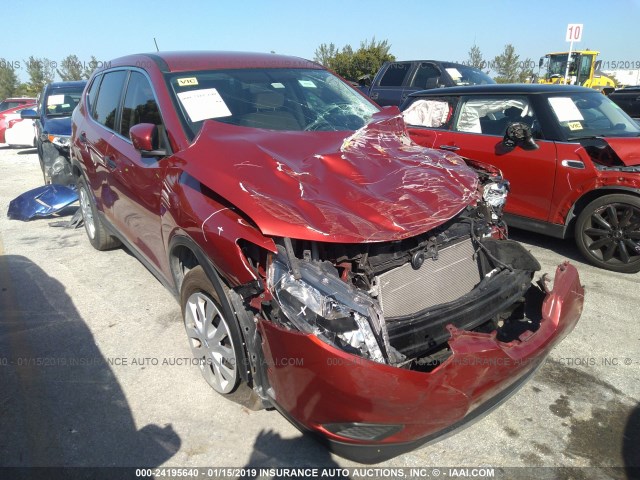 KNMAT2MT6GP623653 - 2016 NISSAN ROGUE S/SL/SV BURGUNDY photo 1