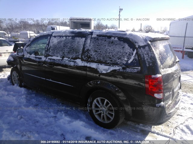 2C4RDGCGXGR181122 - 2016 DODGE GRAND CARAVAN SXT BLACK photo 3