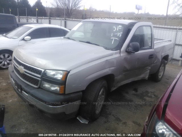 3GCEC14X77G223488 - 2007 CHEVROLET SILVERADO C1500 CLASSIC SILVER photo 2