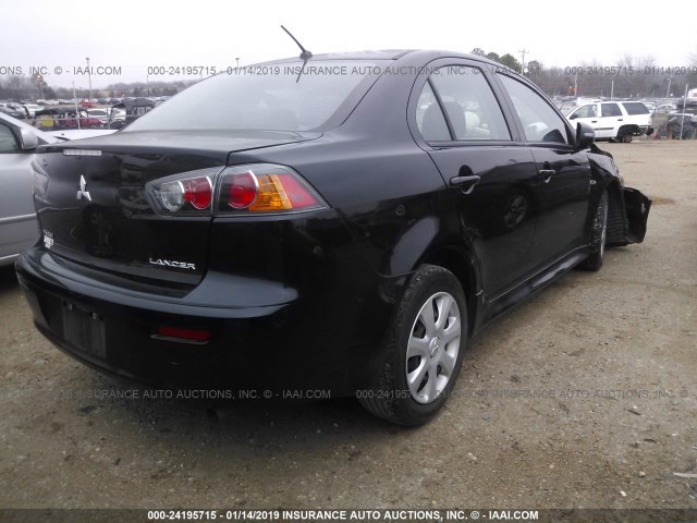 JA32U2FU7FU018482 - 2015 MITSUBISHI LANCER ES BLACK photo 4