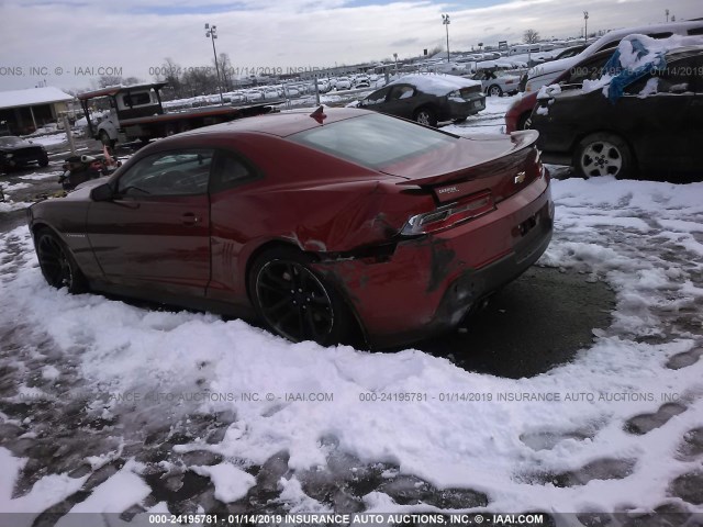 2G1FL1EP0F9801063 - 2015 CHEVROLET CAMARO ZL1 栗色 照片 3